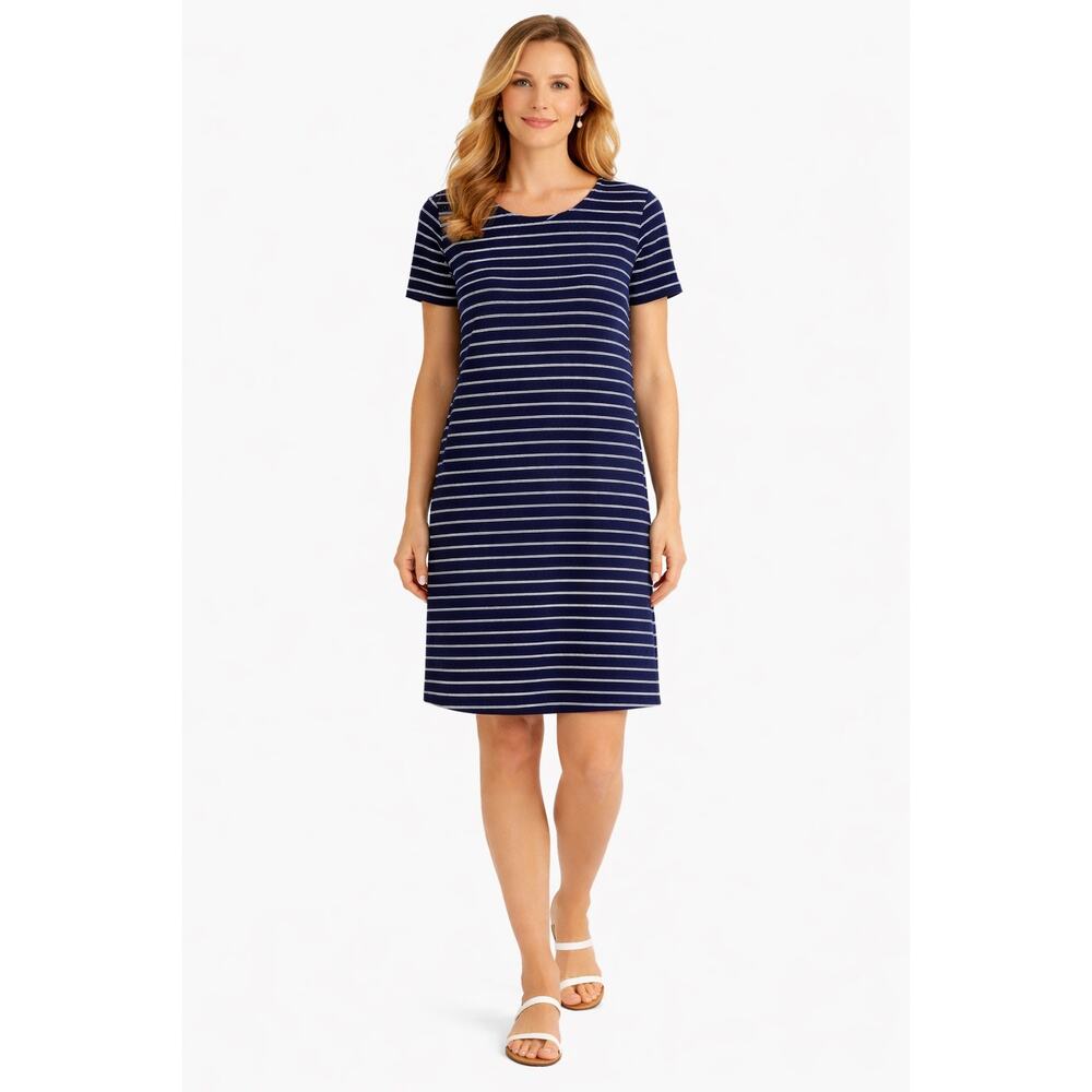 United By Blue Blue Stripe Shift Dress XS Casual Summer Coastal